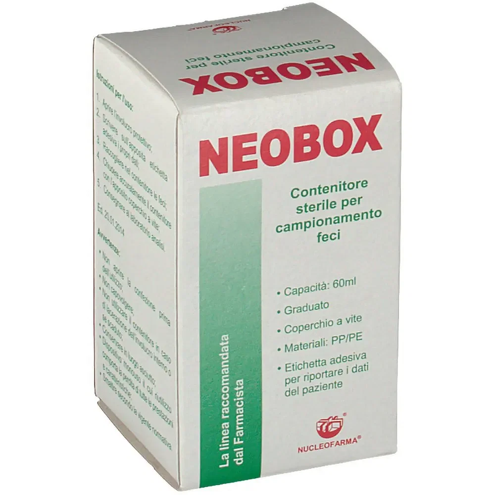 Contenitore Per Feci Neobox Capienza 60 Ml