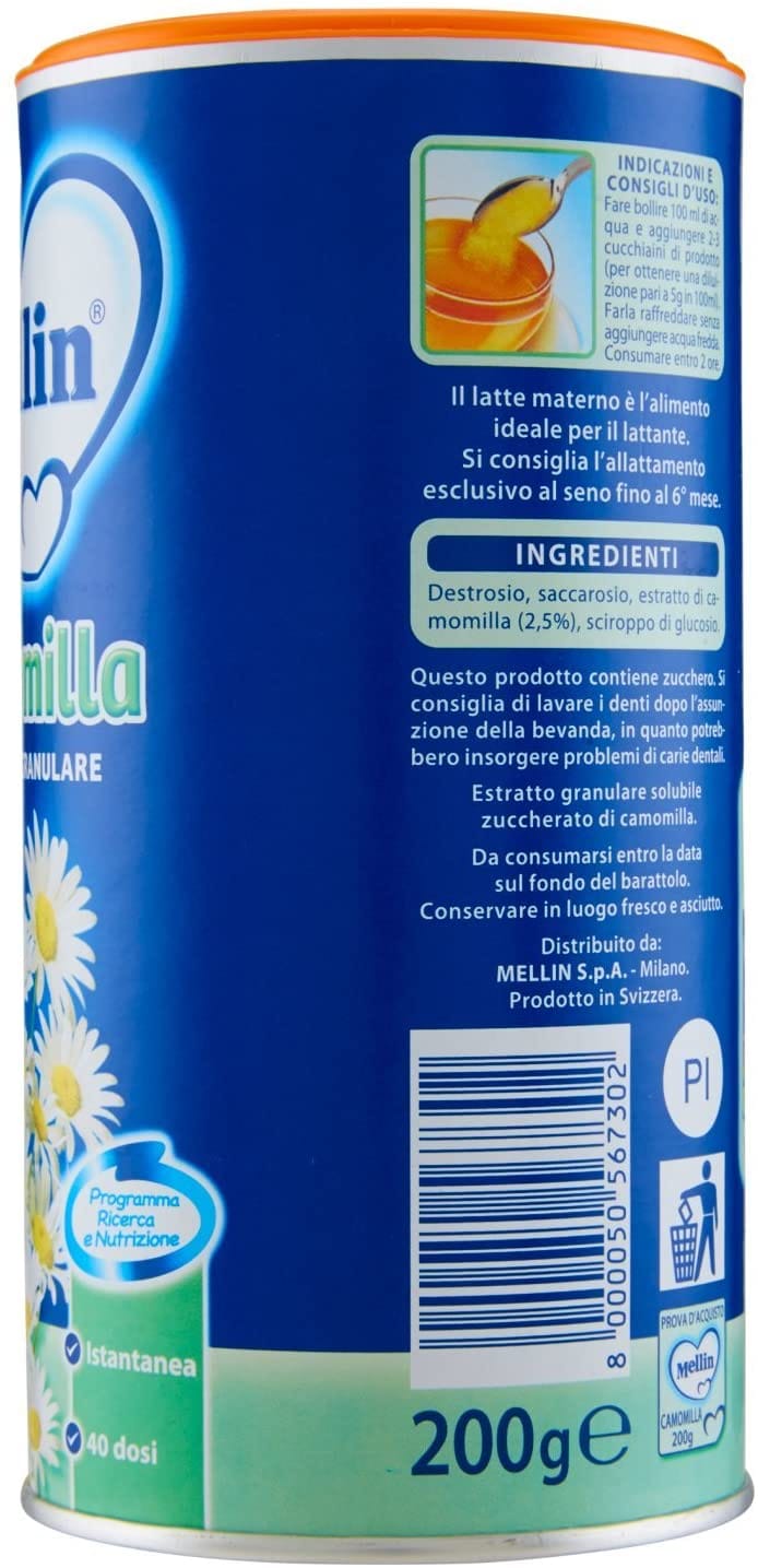 Mellin Camomilla granulare per bambini, 200g