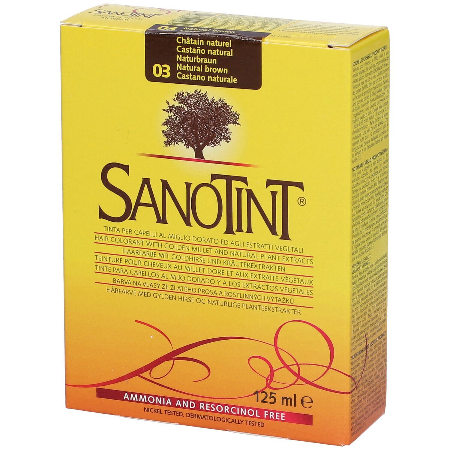 Sanotint Tintura Capelli 03 Castano Naturale 125 Ml