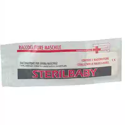 RACCOGLITORE PER URINA PEDIATRICO MODELLO MASCHILE BABYRAC M IN PVC ANTIALLERGICO ADESIVO SILICONATO 1 PEZZO