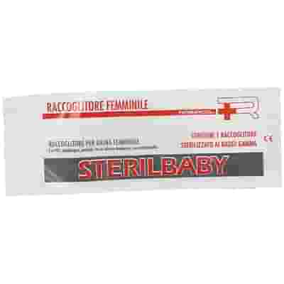 RACCOGLITORE PER URINA PEDIATRICO MODELLO FEMMINILE BABYRAC F IN PVC ANTIALLERGICO ADESIVO SILICONATO 1 PEZZO
