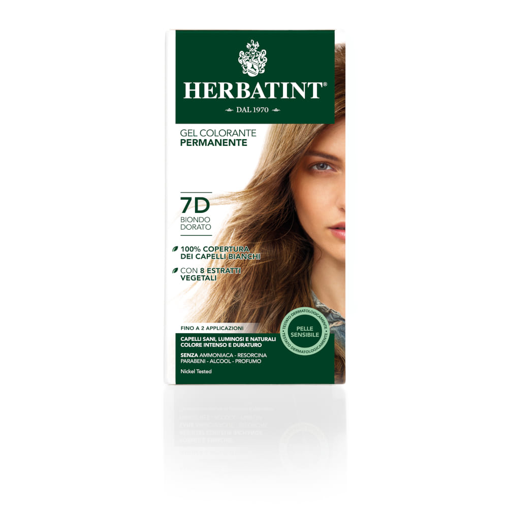 Herbatint 7D Biondo Dorato, tinta capelli gel 150ml