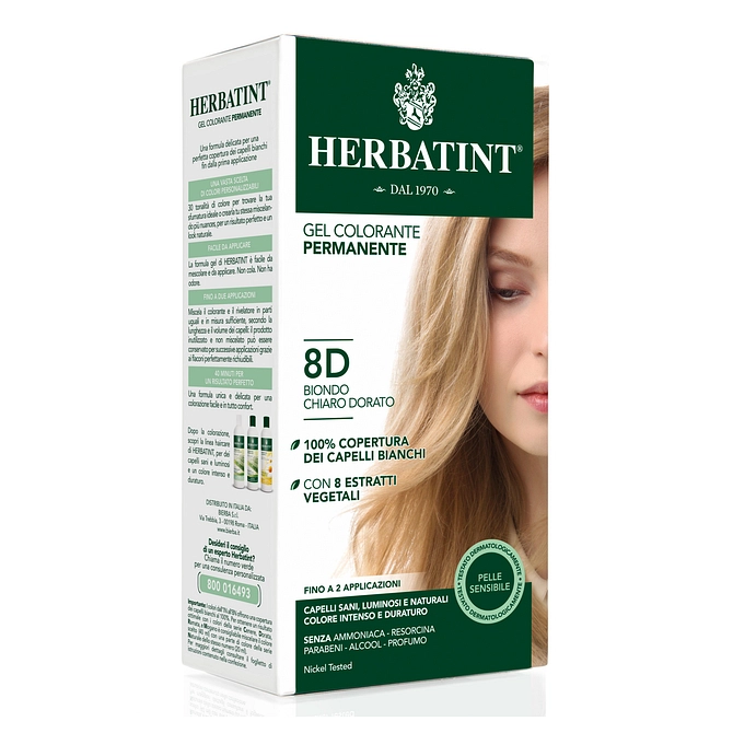Herbatint 8 D Biondo Chiaro Dorato 150 Ml