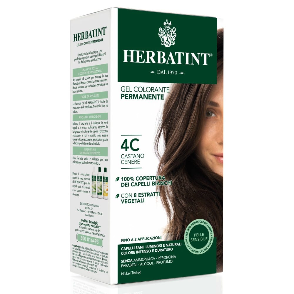 Gel colorante Herbatint 4C Castano Cenere agli estratti vegetali