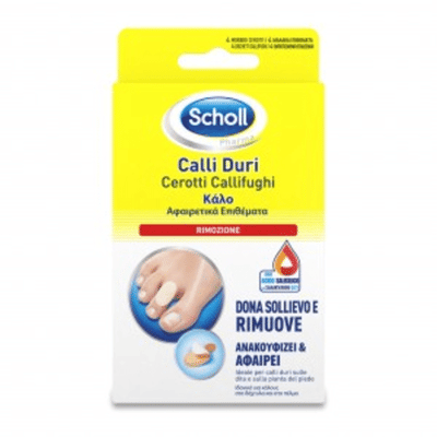 Cerotti callifughi Scholl per calli duri, 4 cerotti + 4 dischetti