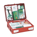 CASSETTA PRONTO SOCCORSO FAMILY PER CAMPEGGIO, BRICOLAGE, CASA E UFFICIO. CONTENITORE IN ABS ANTIURTO CON SUPPORTO PER IL FISSAGGIO ALLA PARETE