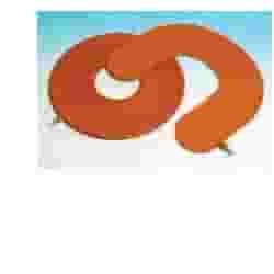 Cuscino antidecubito pneumatico in gomma rossa, 45cm