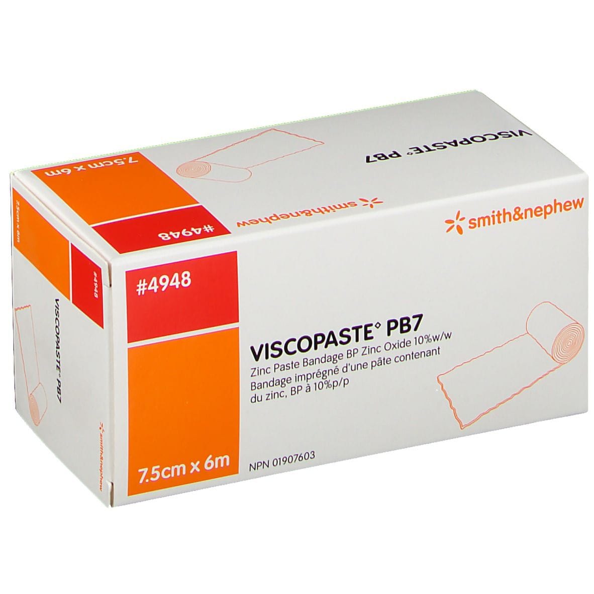 Benda Viscopaste PB7 all'ossido di zinco 600x7,5cm