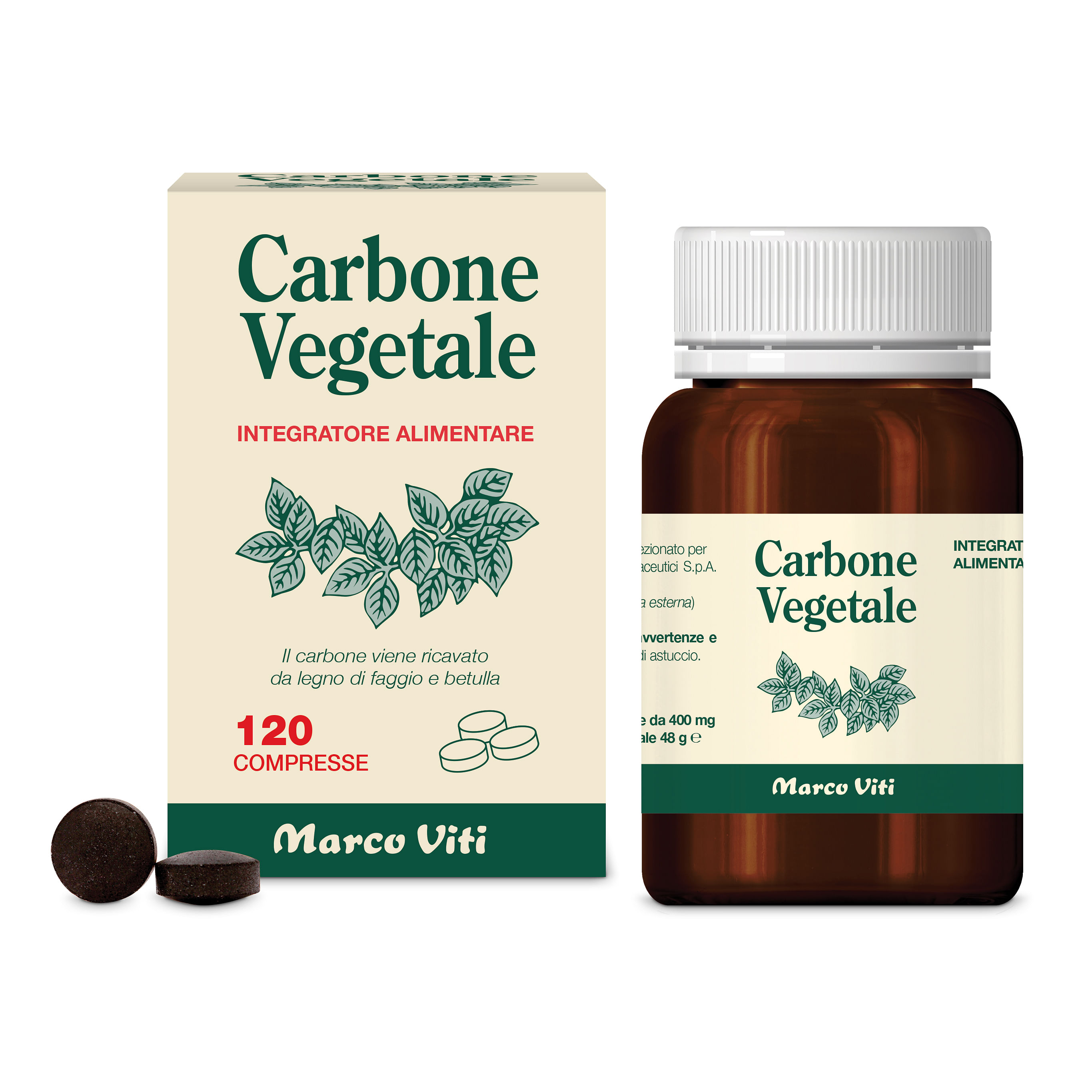 Carbone Vegetale 120 Compresse