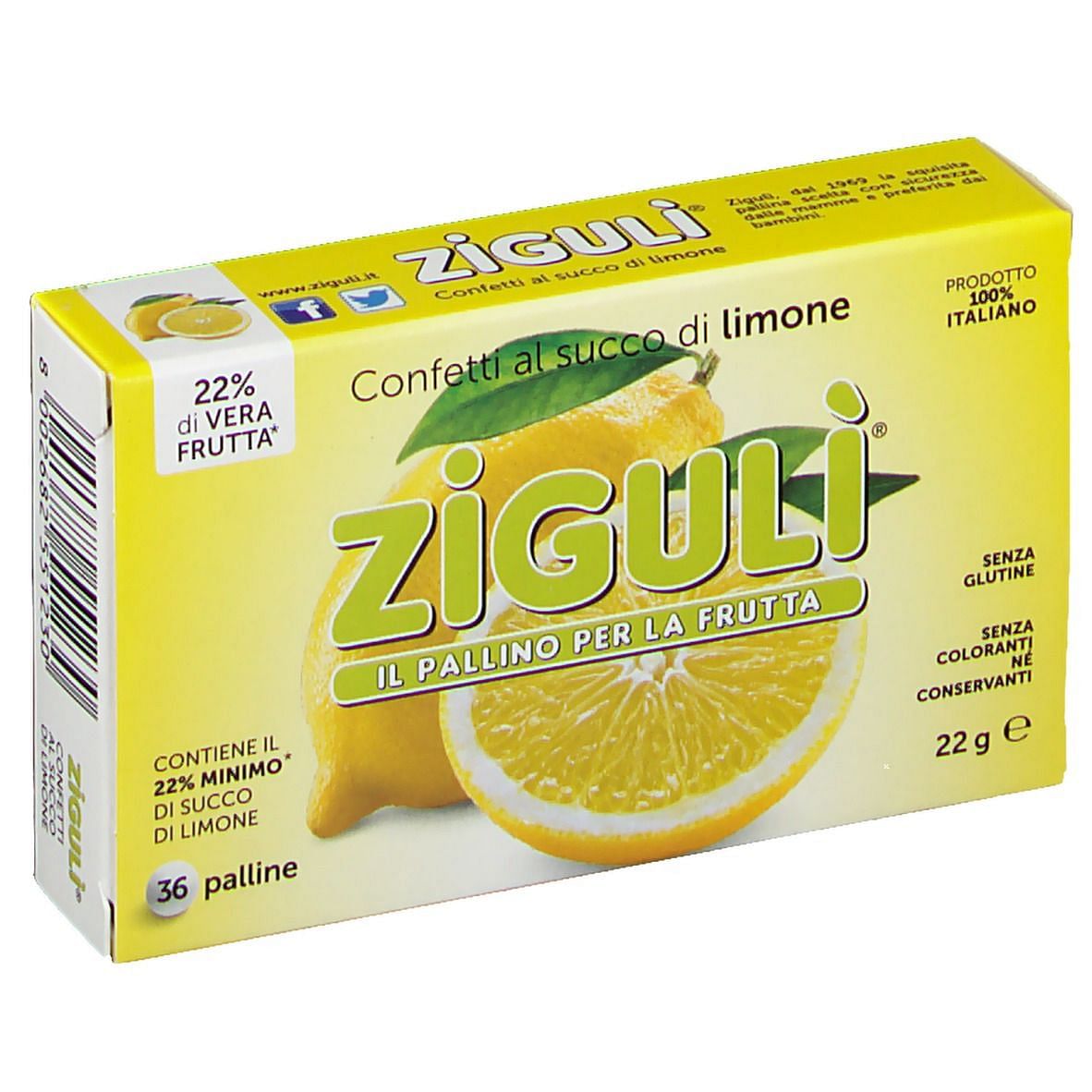 Ziguli Limone 36 Palline 22 G