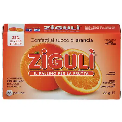 ZIGULI ARANCIA 36 PALLINE 22 G ZIGULI ARANCIA 36 PALLINE 22 G