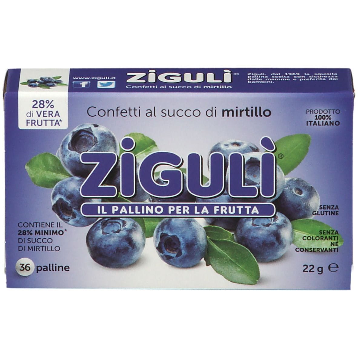 ZIGULI MIRTILLO 36 PALLINE 22 G
