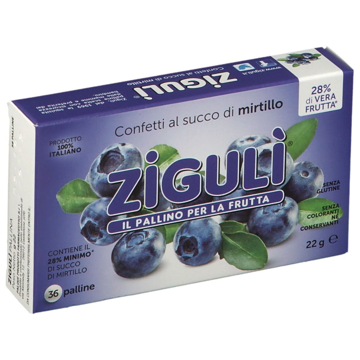 ZIGULI MIRTILLO 36 PALLINE 22 G