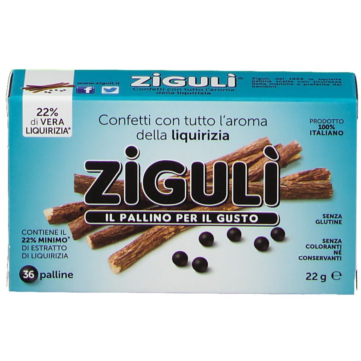ZIGULI LIQUIRIZIA 36 PALLINE 22 G