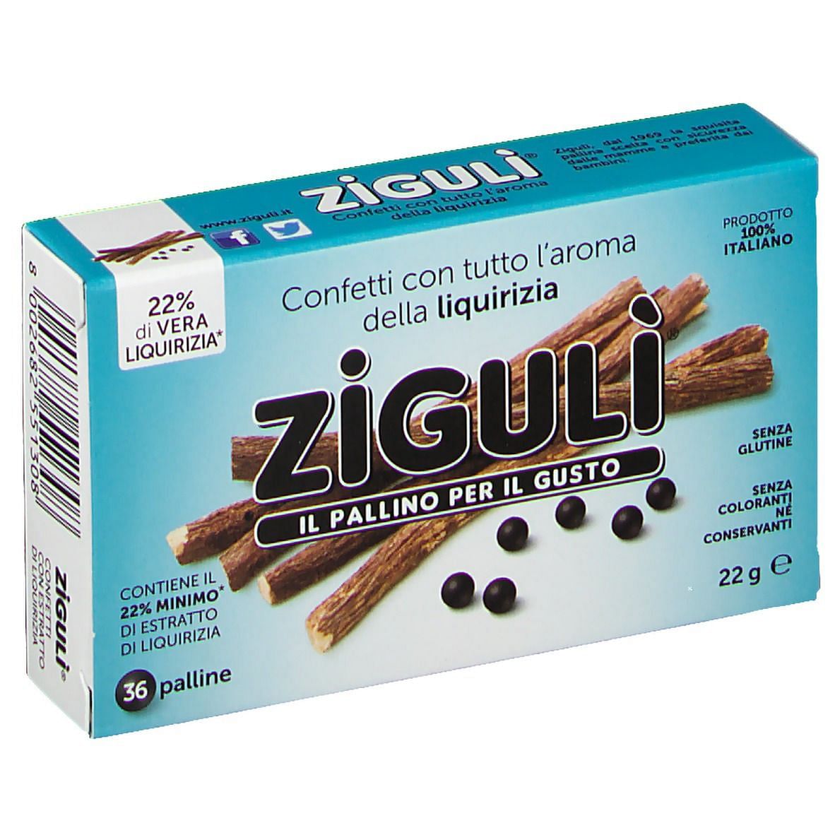 Ziguli Liquirizia 36 Palline 22 G