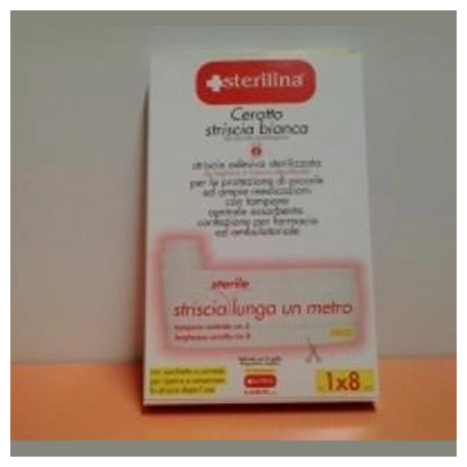 Sterilina Cerotto In Striscia In Tnt Bianco M 1 X 8 Cm