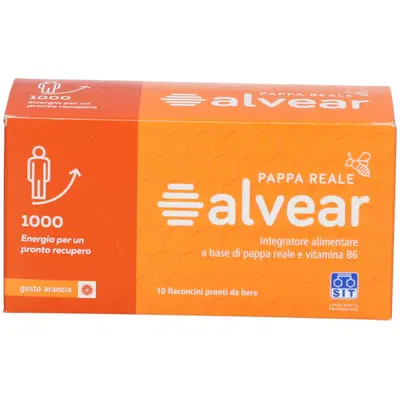 ALVEAR 1000 PAPPA REALE 10 FLACONCINI GUSTO ARANCIA ALVEAR 1000 PAPPA REALE 10 FLACONCINI GUSTO ARANCIA