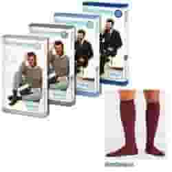 Gambaletto compressivo Man Support 15 cotone bordeaux, tg.4