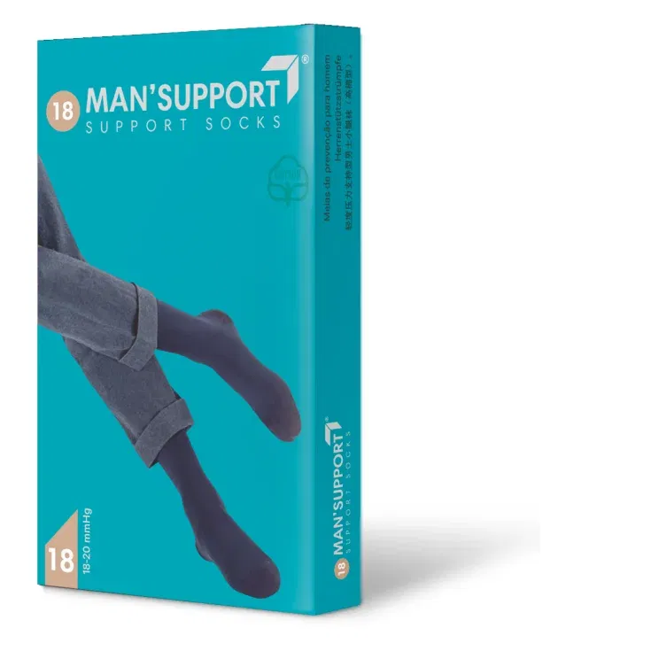 Gambaletto medicale uomo Man Support 18 mmHg, taglia 4 blu