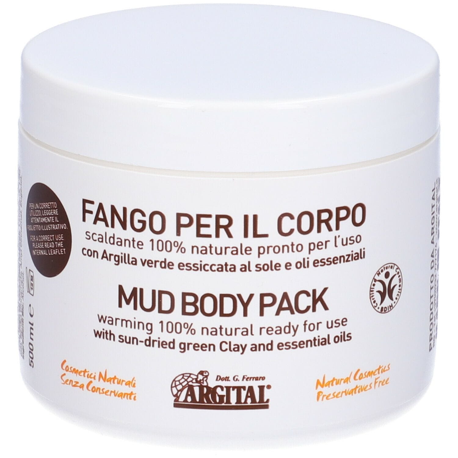 Fango corpo scaldante con argilla e oli essenziali, 500ml