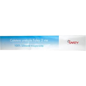Catetere Foley In Silicone Trasparente A 2 Vie Con Palloncino 5 10 Ml Diametro Ch16 5,33 Mm Lunghezza 40 Cm