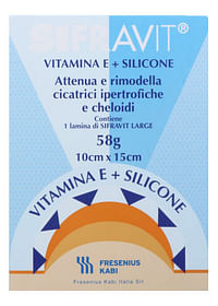 Placca In Silicone E Vitamina E Sifravit Dimensioni 15 X10 Cm. Indicata Nel Trattamento Di Cheloidi E Cicatrici Ipertrofiche Conseguenti Ad Interventi C Hirurgici, Ustioni, E Ferite