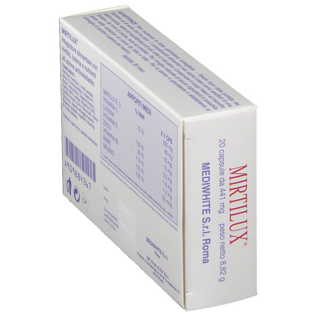 MIRTILUX 20 CAPSULE 441 MG