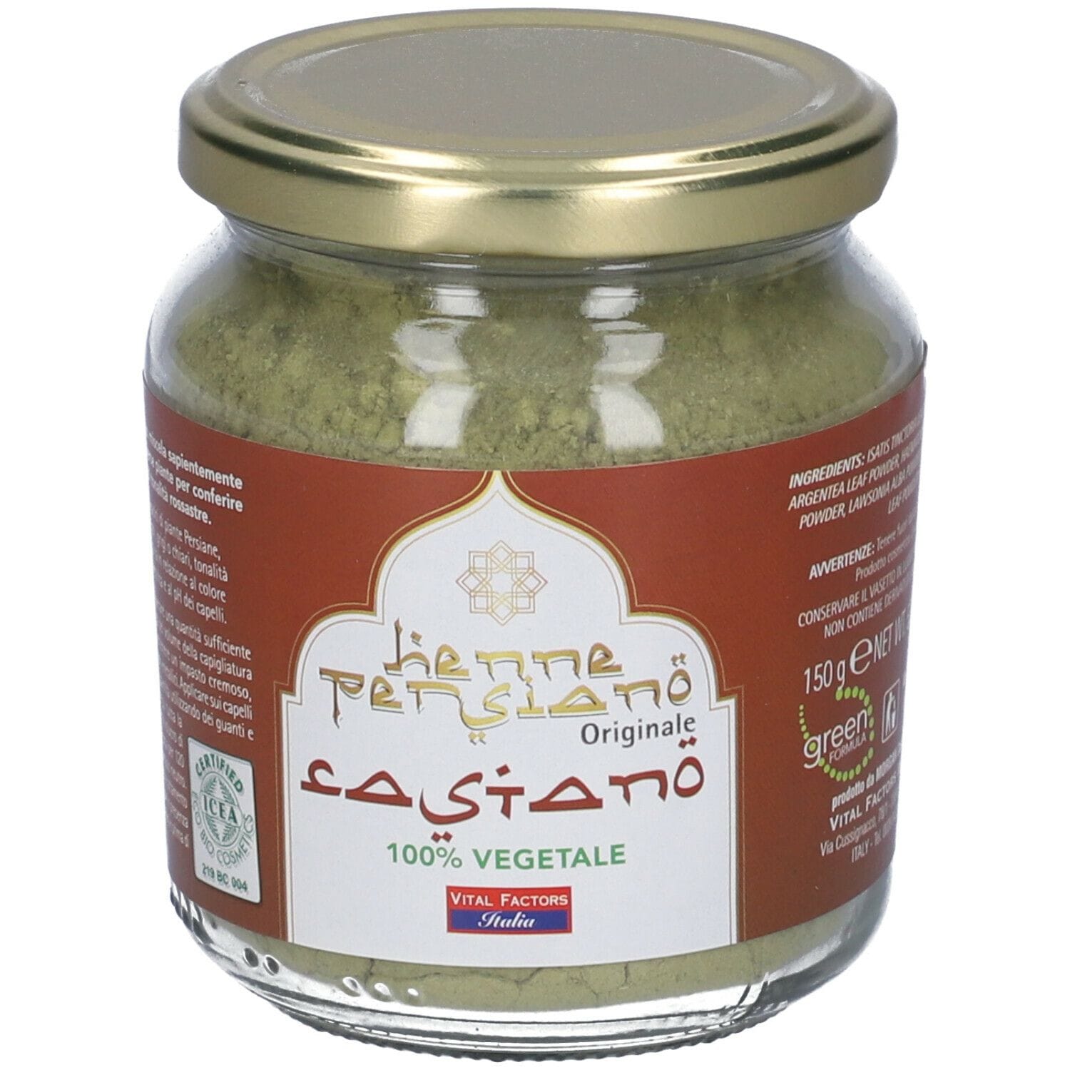 Henné Persiano BIO Castano per capelli forti e brillanti 150g