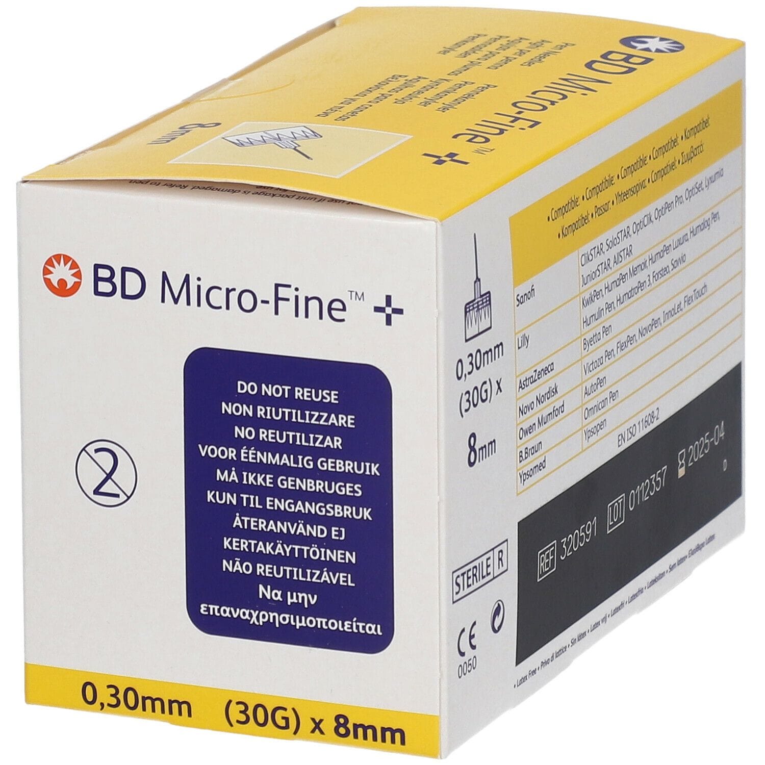 Aghi per penna insulina BD Micro-Fine 30G 8mm, 100 pezzi