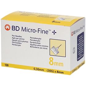 Ago Per Penna Da Insulina Bd Microfine Gauge 30 Lunghezza 8 Mm 100 Pezzi