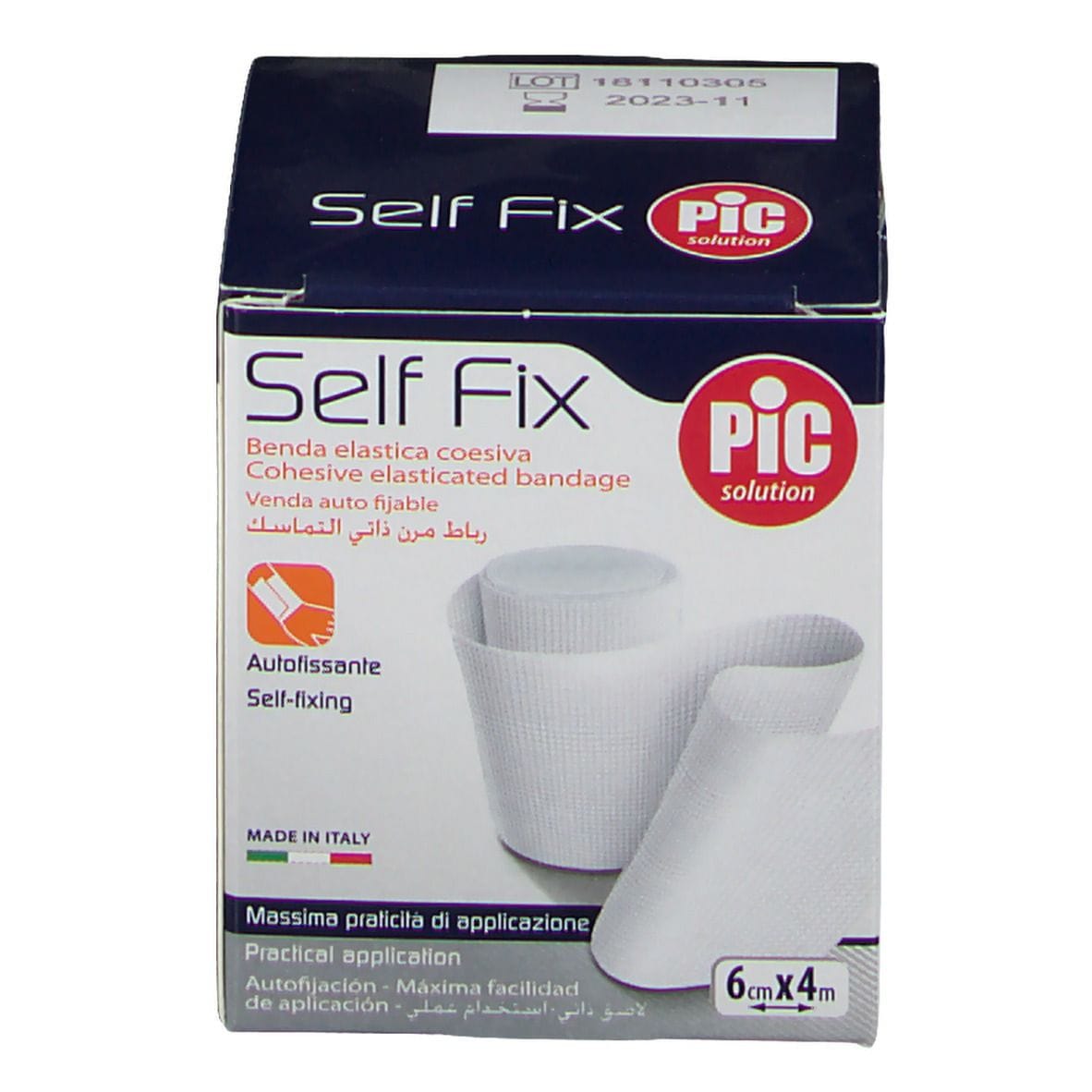 Benda elastica autoadesiva Pic Self Fix 6x400 cm