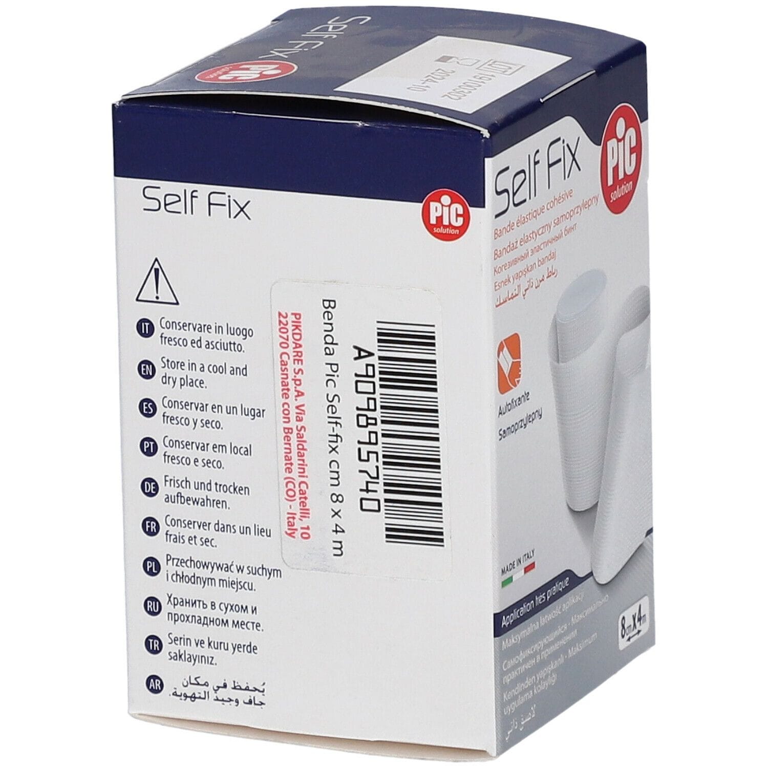 BENDA ELASTICA AUTOADESIVA PIC SELF FIX 8X400 CM FUSTELLA