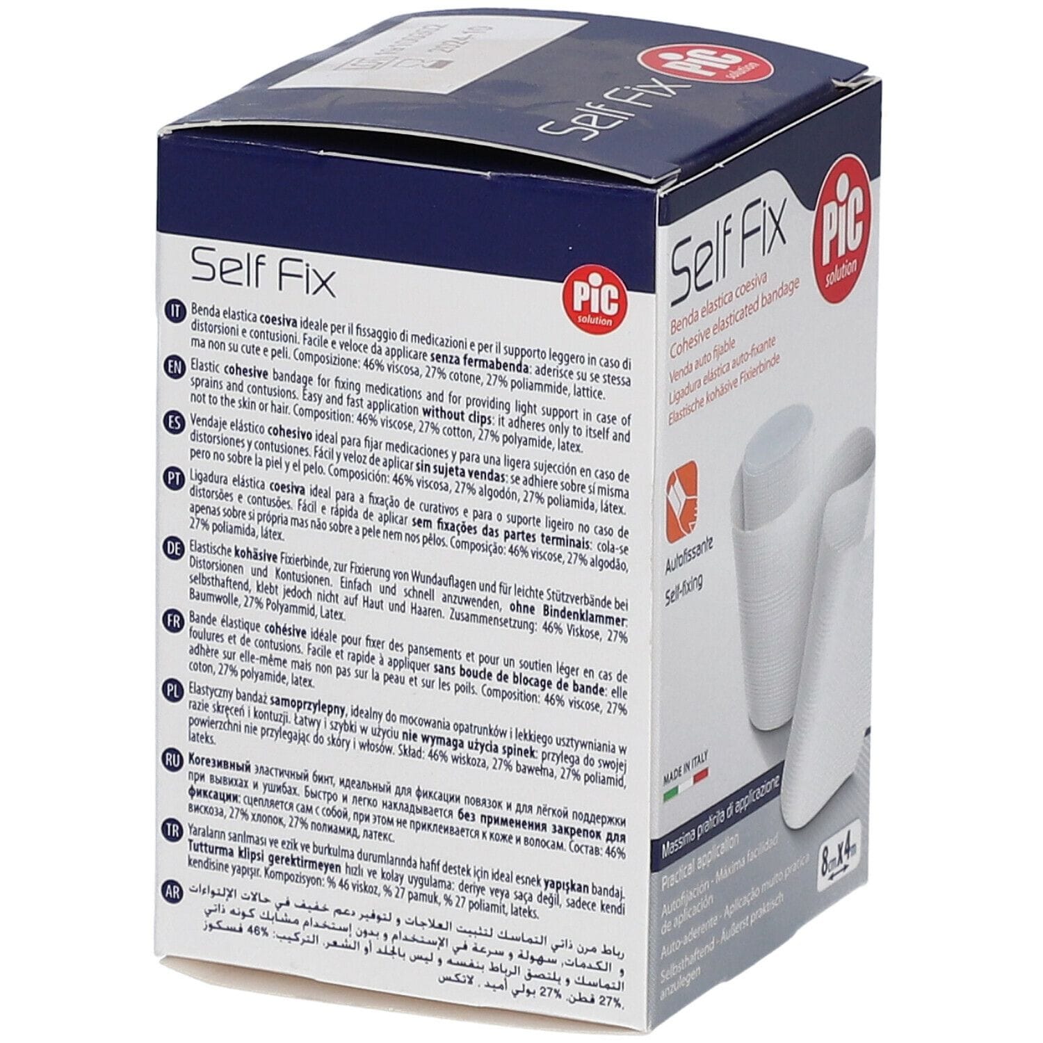 BENDA ELASTICA AUTOADESIVA PIC SELF FIX 8X400 CM FUSTELLA