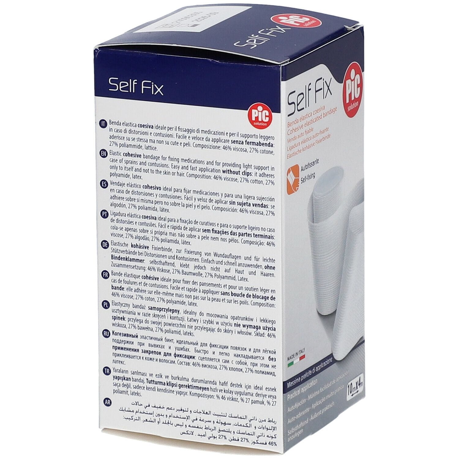 BENDA ELASTICA AUTOADESIVA PIC SELF FIX 10X400 CM FUSTELLA