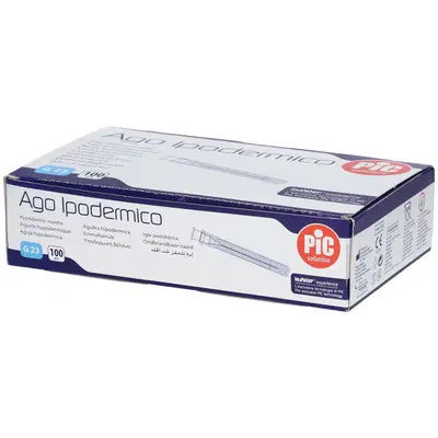 AGO STERILE PIC IN BLISTER SINGOLO CONO LUER LOCK GAUGE21 0,60X25MM CODICE COLORE BLU CHIARO 100 PEZZI AGO STERILE PIC IN BLISTER SINGOLO CONO LUER LOCK GAUGE21 0,60X25MM CODICE COLORE BLU CHIARO 100 PEZZI