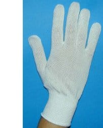 Guanto in cotone bianco taglia 9 per uso medicale