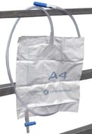 SACCA DRENAGGIO URINARIO A CIRCUITO CHIUSO, CAPACITA' 2000ML, GRADUATA, TUBO DI COLLEGAMENTO LARGO PER PREVENIRE LE INFEZIONI. PORT PER IL PRELIEVO DI URINA. VALVOLA ANTIREFLUSSO