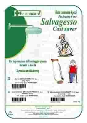 SALVAGESSO PER GAMBALETTO UTILE PER LA PROTEZIONE DEL GESSO DURANTE LA DOCCIA 6 PEZZI