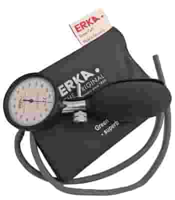 SFIGMOMANOMETRO ANEROIDE KOBOLD ERKA  SCALA DA 300 MMHG CON SUDDIVISIONE DI 2 MM  MANOMETRO DI PRECISIONE IN ALLUMINIO ANODIZZATO E MONOPALLA INCORPORATA  MODELLO A 1 TUBO