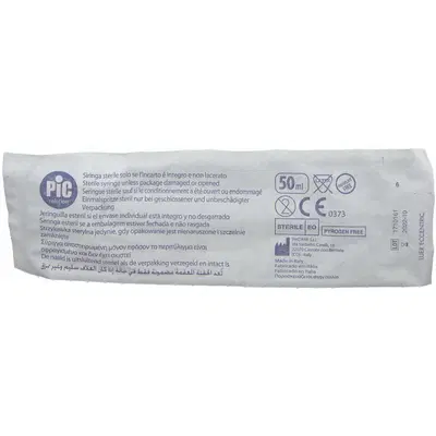 SIRINGA PIC STERILE MONOUSO SENZA AGO CONO ECCENTRICO CAPACITA' 50ML 1 PEZZO SIRINGA PIC STERILE MONOUSO SENZA AGO CONO ECCENTRICO CAPACITA' 50ML 1 PEZZO