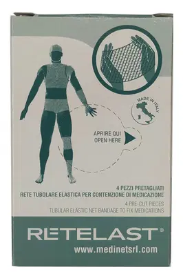 RETE TUBOLARE RETELAST ELASTICA PRETAGLIATA BIANCA PER GAMBA O GINOCCHIO 4 PEZZI RETE TUBOLARE RETELAST ELASTICA PRETAGLIATA BIANCA PER GAMBA O GINOCCHIO 4 PEZZI