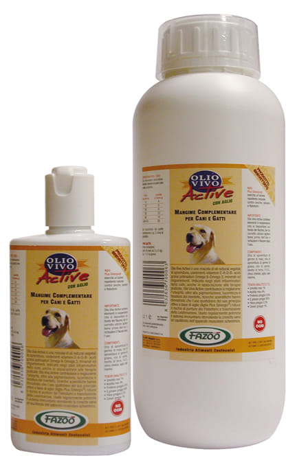 Olio Vivo Active con Aglio per cani e gatti, 1 litro