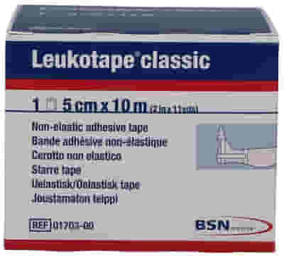 Benda anelastica Leukotape Classic 5x100cm per bendaggi funzionali
