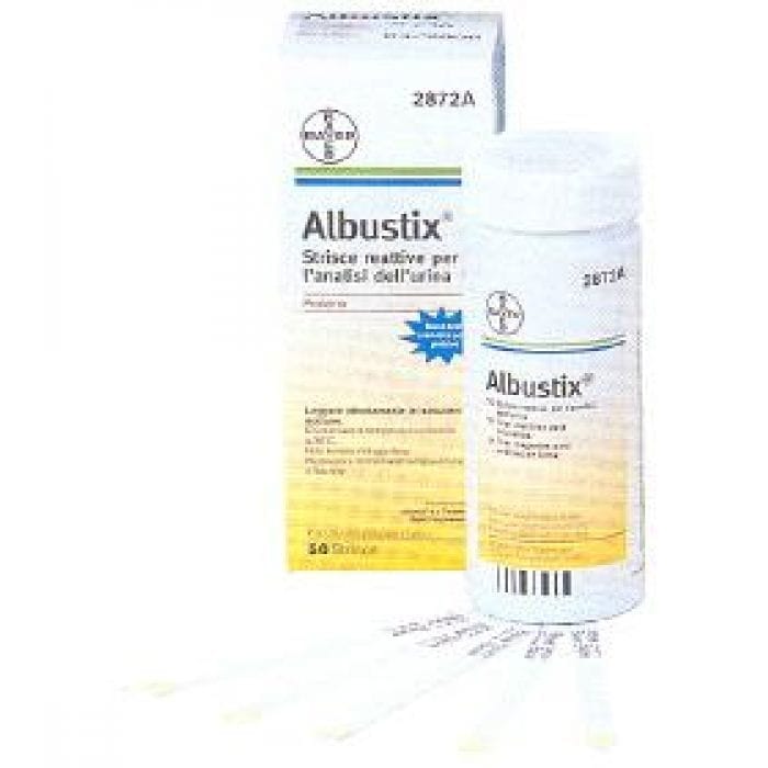 Strisce Reattive Albustix per Proteine nelle Urine, 50 pz
