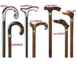 BASTONE DA PASSEGGIO IMPUGNATURA CURVA IN LEGNO DI CASTAGNO LUCIDO SCURO PER UOMO E DONNA