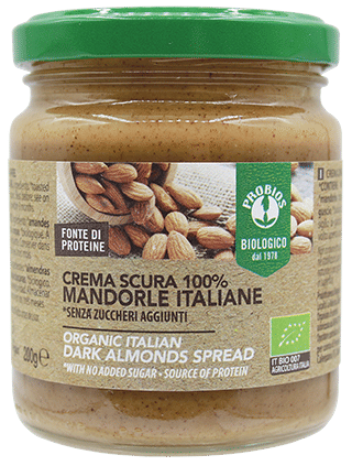 Crema di Mandorle Scure Biologica 200g, senza glutine