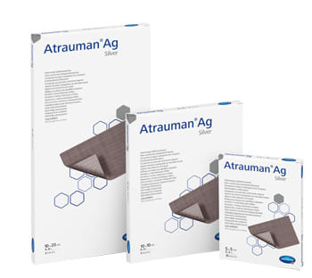 Medicazione sterile Atrauman AG con argento 5x5cm, 10 pezzi
