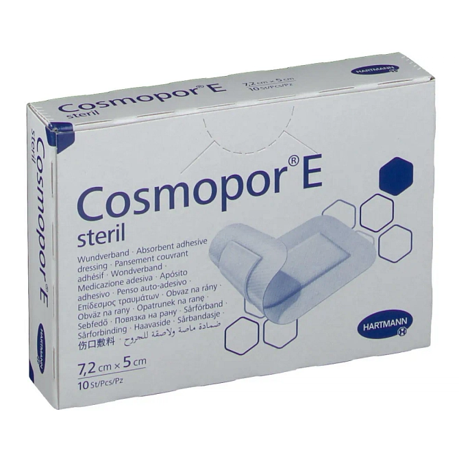 Cosmopor E Cerotto Adesivo Per Medicazioni In Tessuto Non Tessuto 7,2 X5 Cm 10 Pezzi