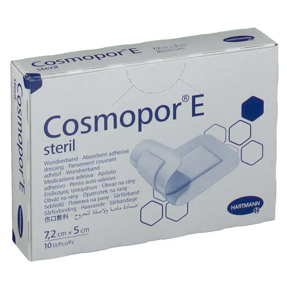 Cosmopor E Cerotto Adesivo Per Medicazioni In Tessuto Non Tessuto 7,2 X5 Cm 10 Pezzi