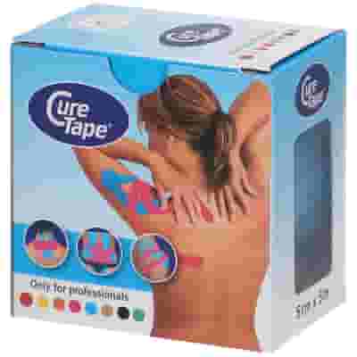 Nastro kinesiologico Cure Tape Azzurro in cotone, 5x500 cm